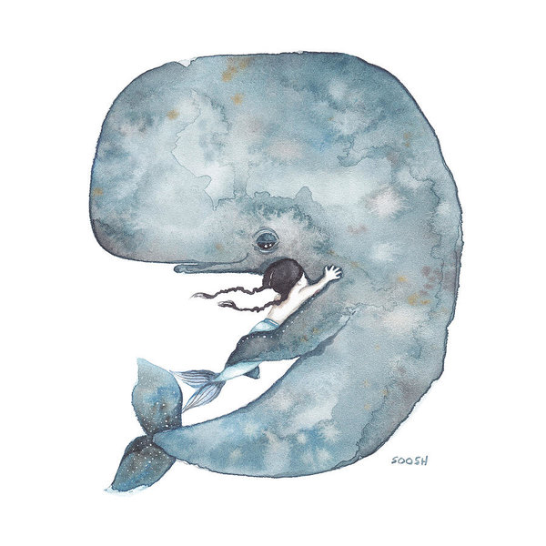 600x600 Mermaid Watercolor Paintings Fine Art America - Mermaid Watercolor Art