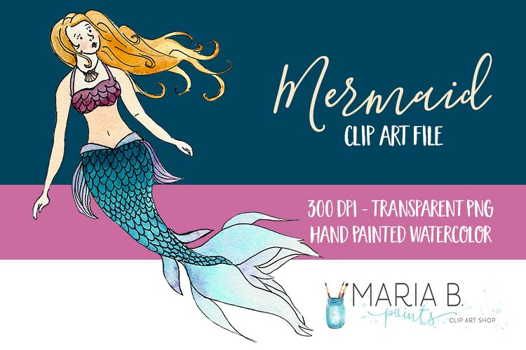 750x500 Sea Mermaid Watercolor Clip Art Png - Mermaid Watercolor Art