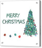 162x186 Merry Christmas Watercolor Tree Throw Pillow For Sale By Terry Weaver - Merry Christmas Watercolor