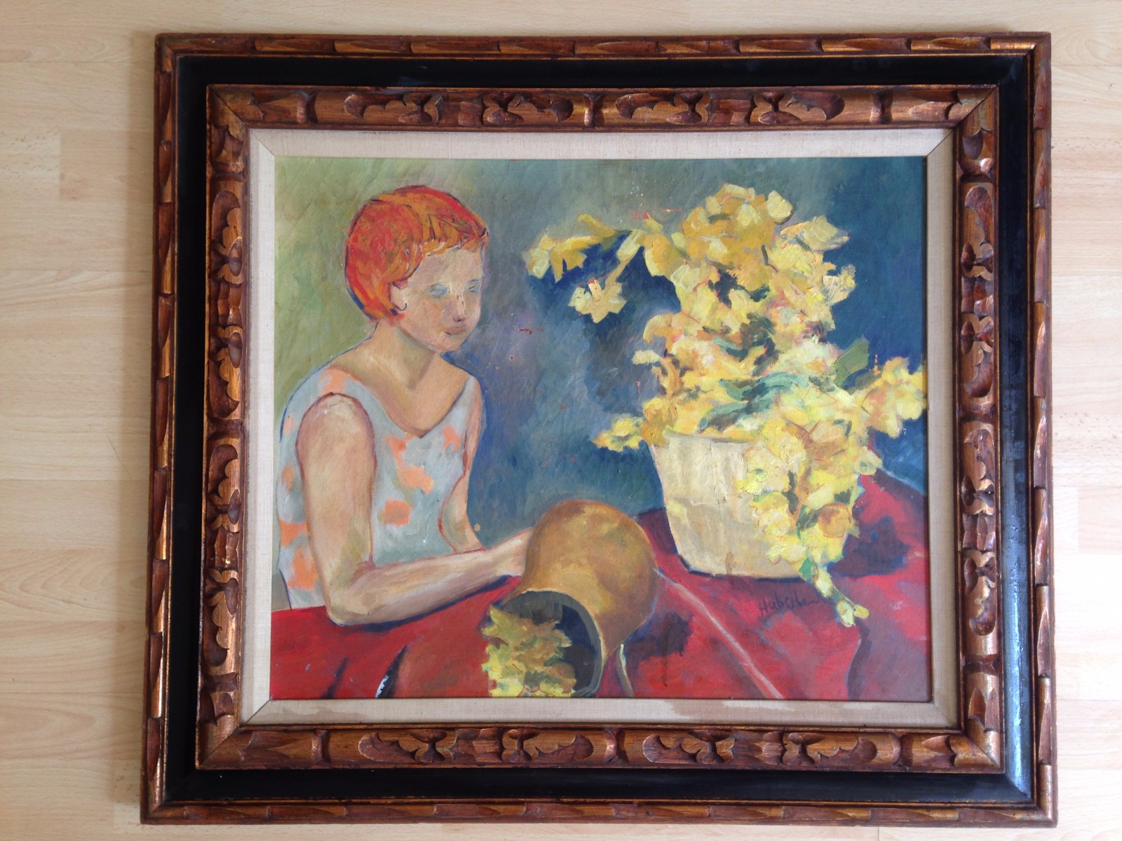 1600x1200 Original Oil Painting On Canvas Expressionism, Signed By Hubelbank - Mexican Watercolor Painting