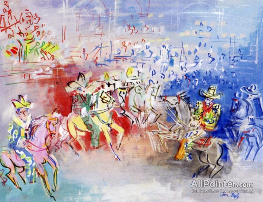 900x693 Jean Dufy Mexican Parade Oil Painting Reproductions For Sale - Mexican Watercolor Painting