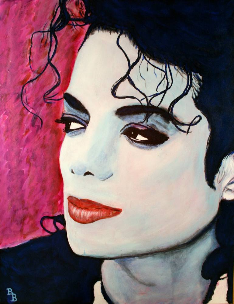 770x999 Michael Jackson Kind Of Pop Painting By Bob Baker Saatchi Art - Michael Jackson Watercolor