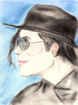 300x403 Michael Jackson Pastel On Watercolor Paper, 9x12 - Michael Jackson Watercolor