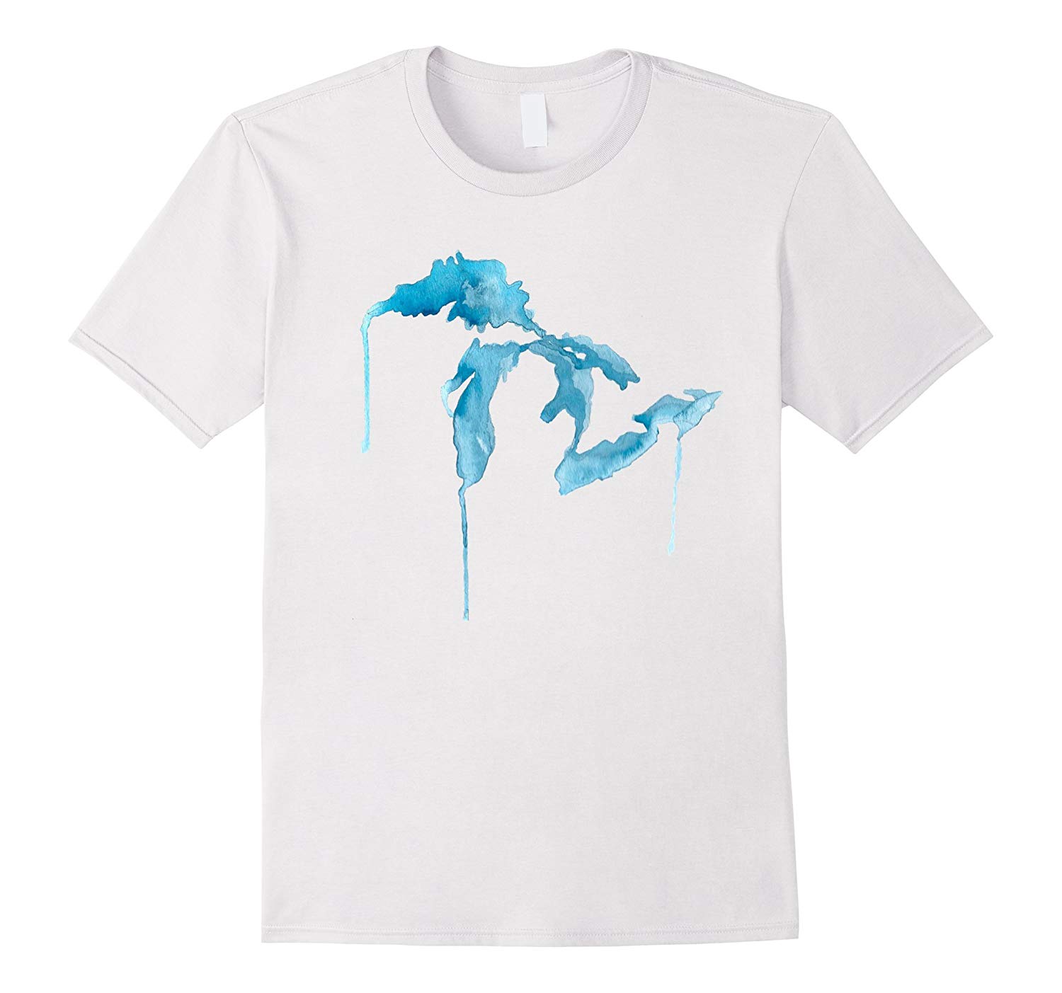 1500x1403 State Of Michigan Watercolor Mitten Great Lakes T Shirt Th - Michigan Watercolor