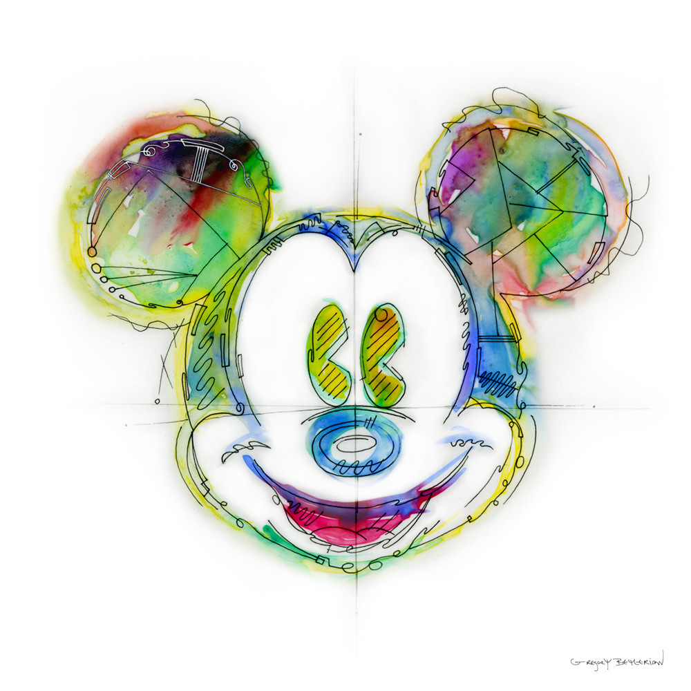 1000x1000 Mickey Mouse Watercolor - Mickey Mouse Watercolor