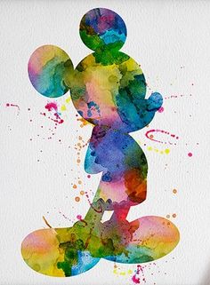 236x321 Mickey Mouse Watercolor Art Print Disney Amp Pixar - Mickey Mouse Watercolor