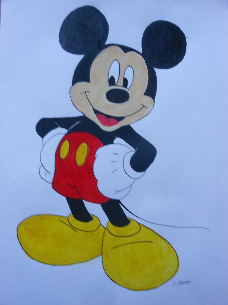 Mickey Mouse Watercolor at PaintingValley.com | Explore collection of ...