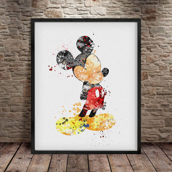 354x354 Shop Mickey Mouse Wall Art On Wanelo - Mickey Mouse Watercolor