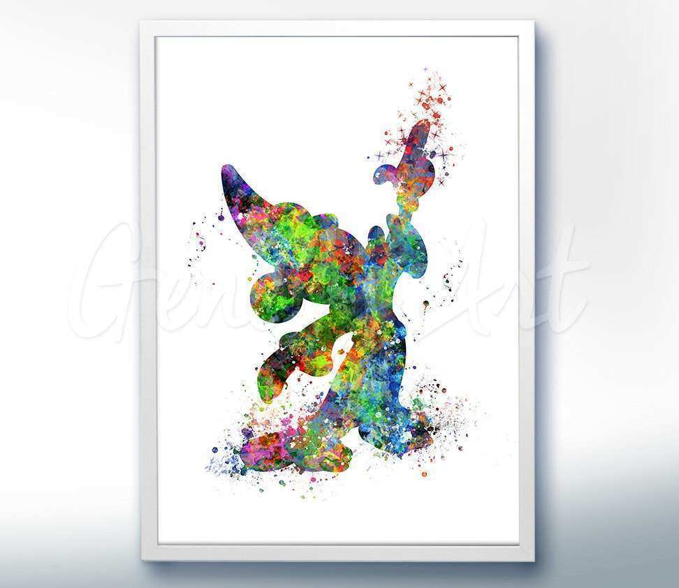 972x842 Disney Wall Decor Unique Disney Sorcerer Mickey Mouse Watercolor - Mickey Mouse Watercolor