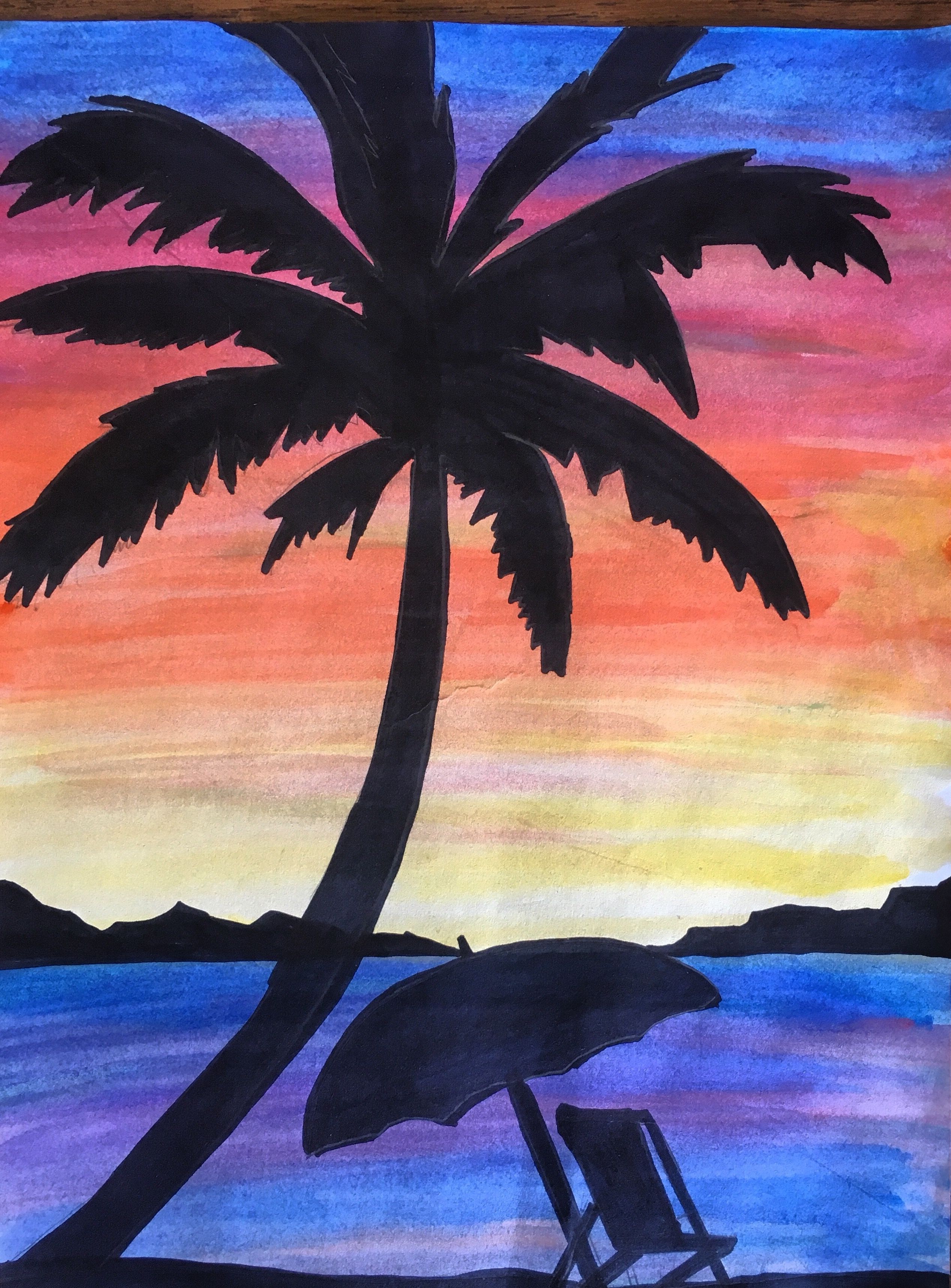 2534x3431 Middle School Watercolor Sunset Lesson - Middle School Watercolor