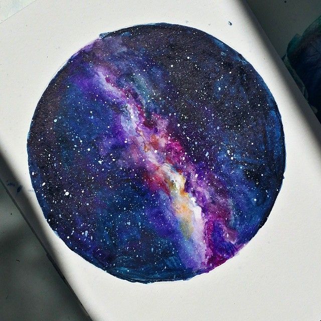 640x640 Milky Way By Undurchsichtig Art - Milky Way Watercolor