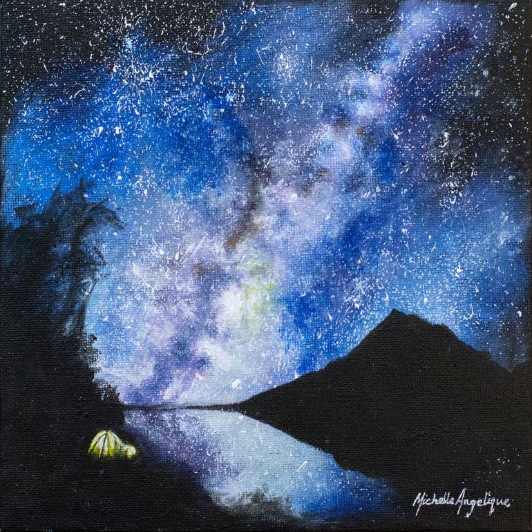 Milky Way Watercolor at PaintingValley.com | Explore collection of ...