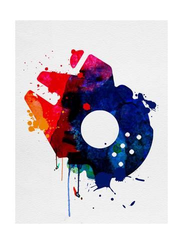 366x488 Millennium Falcon Watercolor Cartoon Prints By Lora Feldman - Millennium Falcon Watercolor