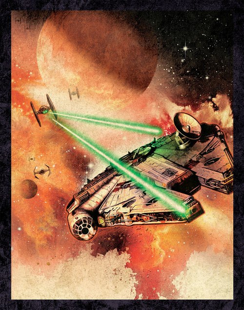 Millennium Falcon Watercolor at PaintingValley.com | Explore collection ...