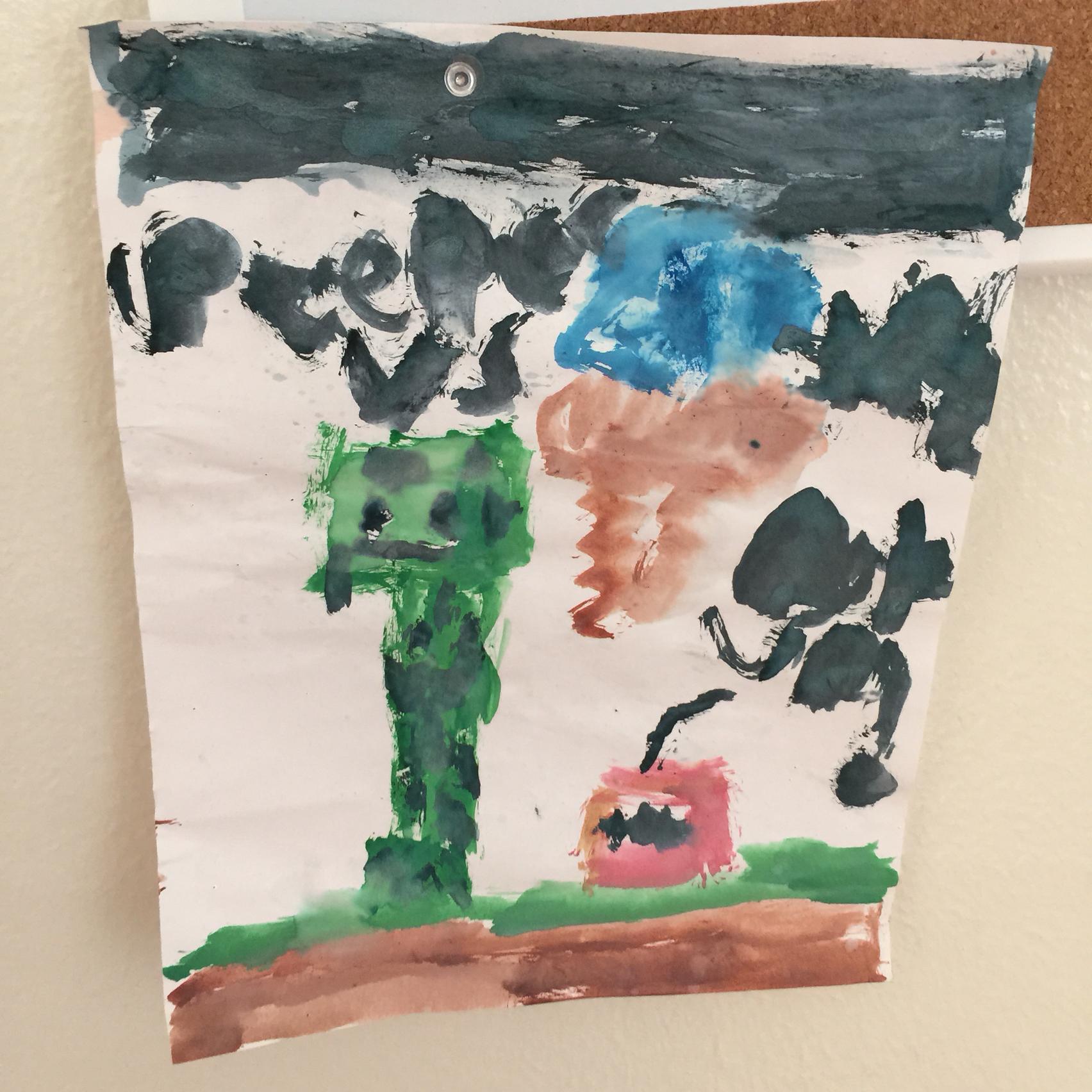 1704x1704 Minecraft Watercolor By My 9 Year Old - Minecraft Watercolor