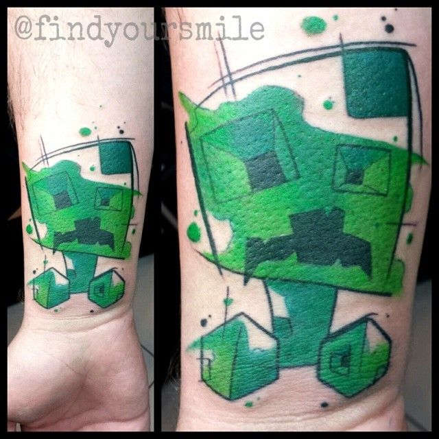 640x640 Watercolor Tattoo - Minecraft Watercolor