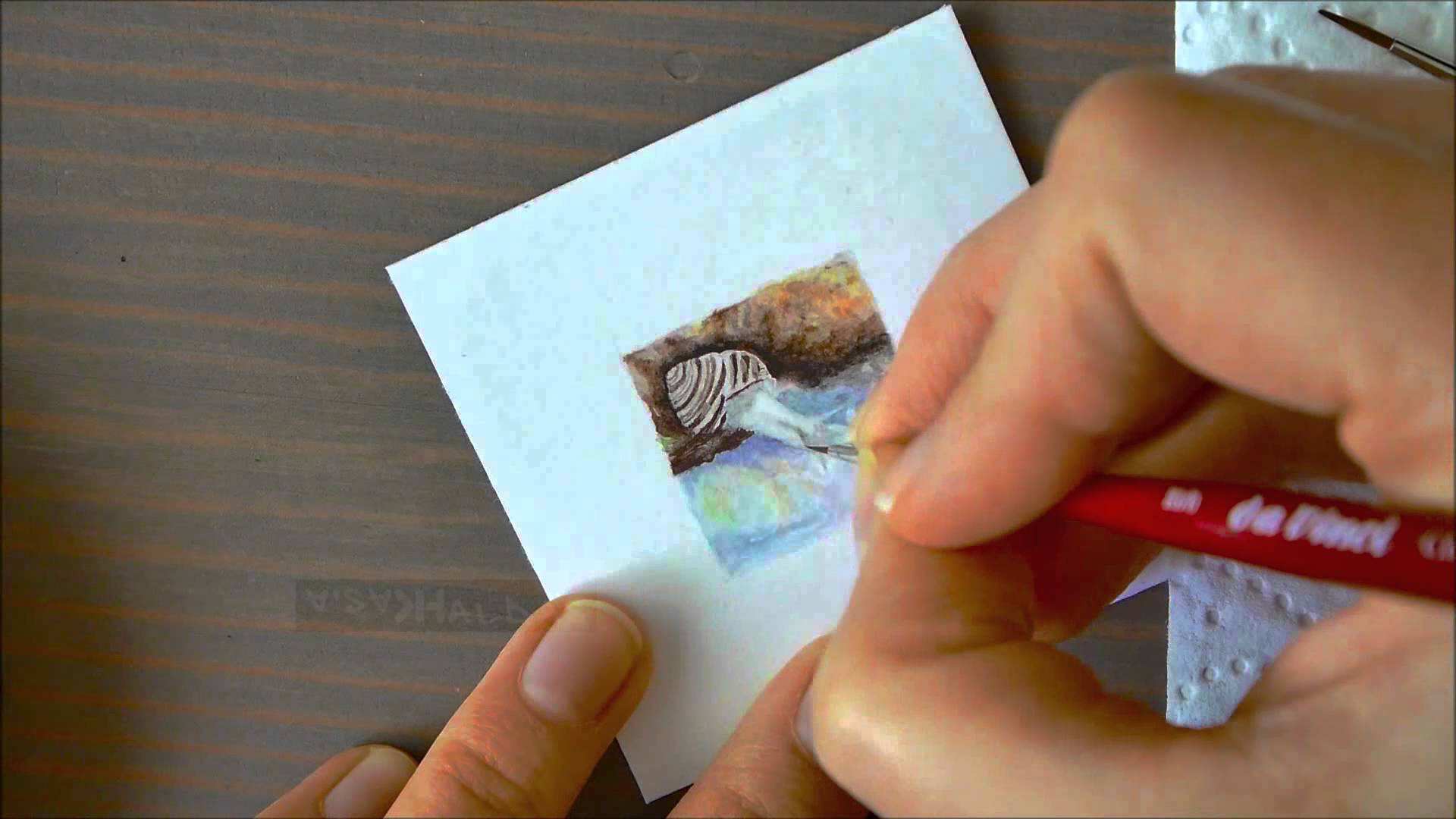 1920x1080 Tiny Spring 10 05 2015 [Miniature Watercolor Series, Painting 2 - Mini Watercolor