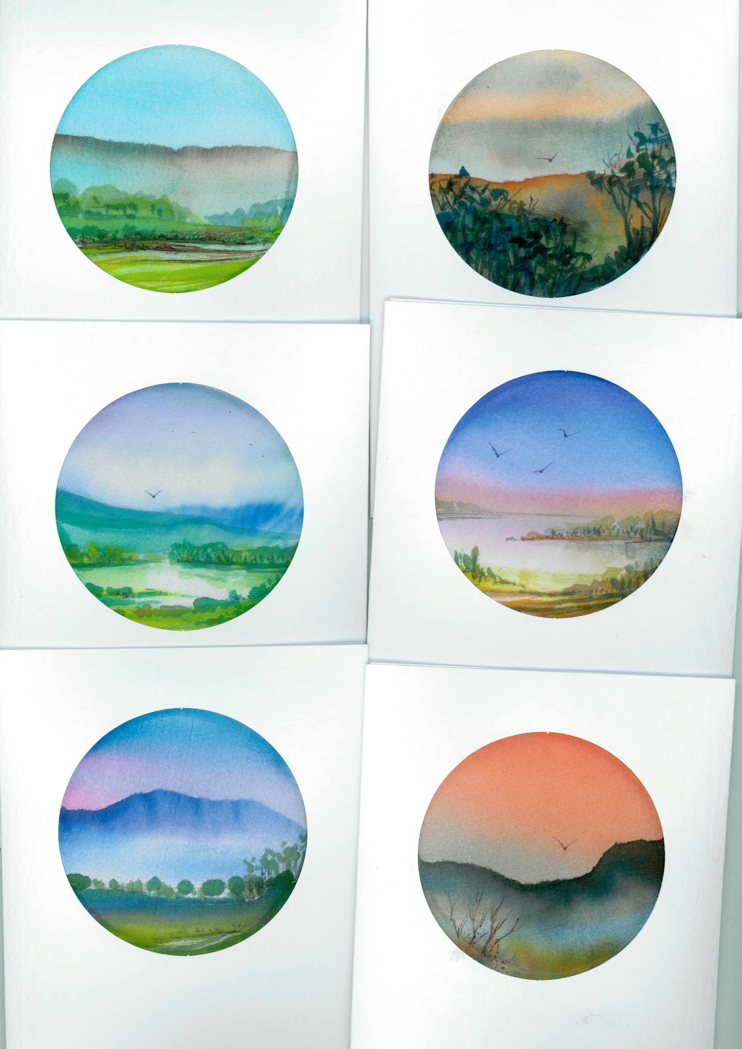 2480x3508 Silk Watercolour Miniature Paintings In Cards Evantart - Miniature Watercolor Paintings