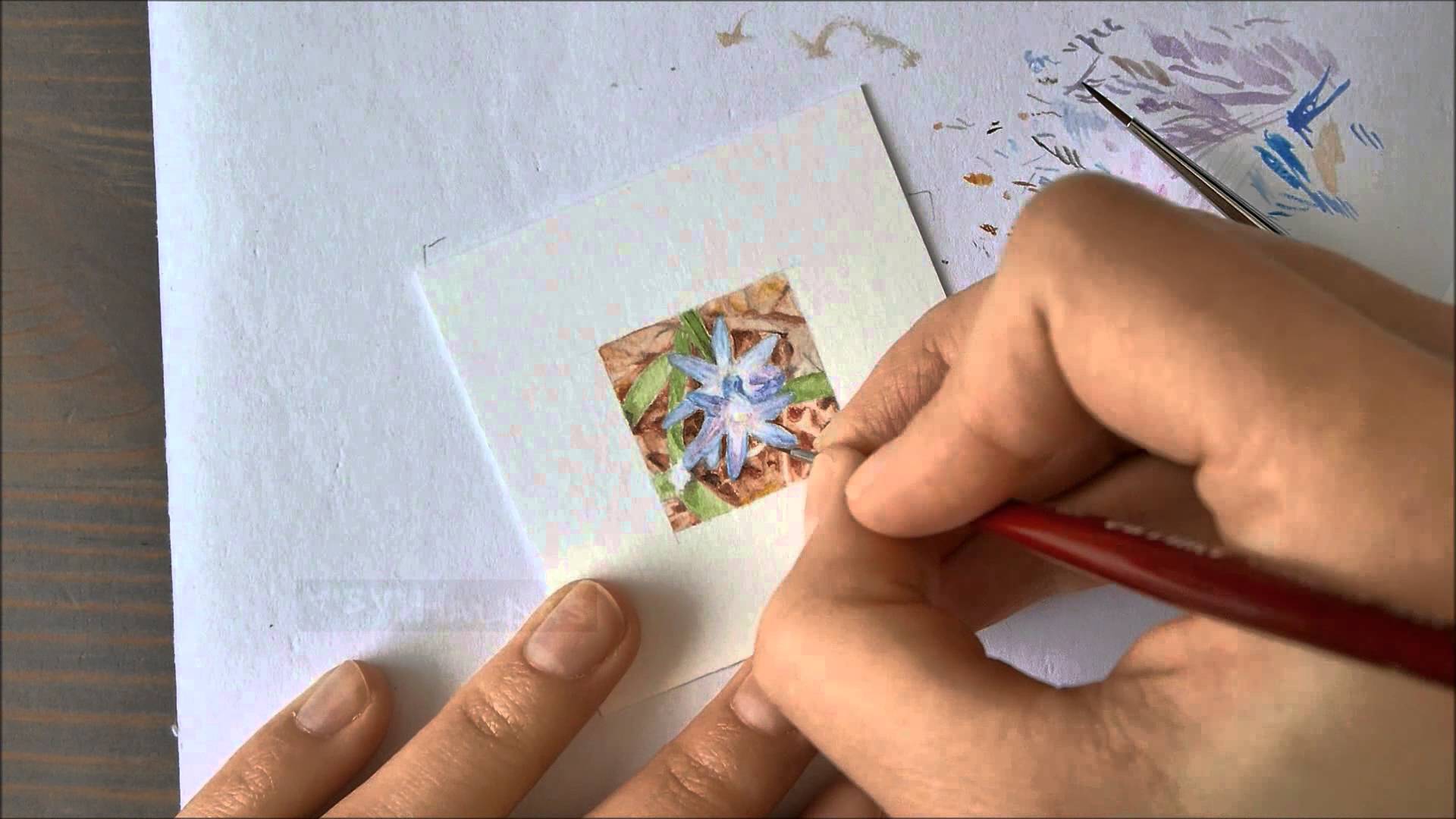 1920x1080 Tiny Spring 20 04 2015 [Miniature Watercolor Series, Painting 2 - Miniature Watercolor Paintings