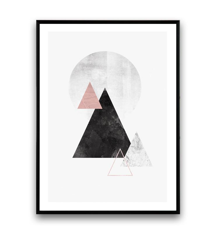 730x803 Watercolor Mountains Print, Minimalist Modern Print, Abstract - Minimalist Watercolor