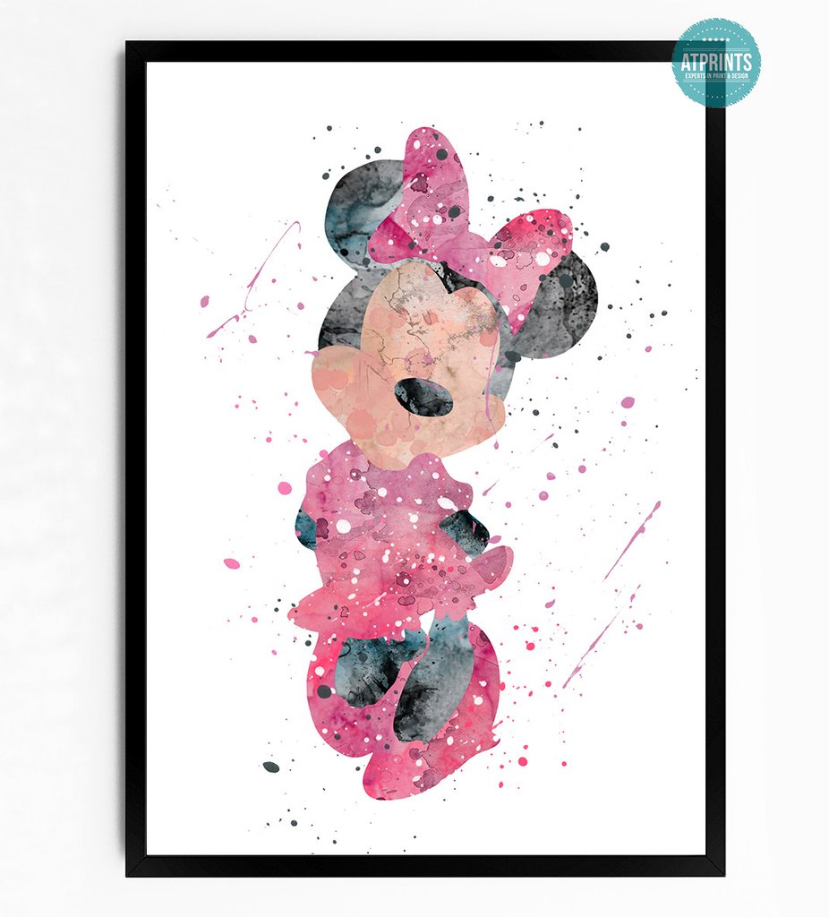 Minnie Mouse Watercolor at PaintingValley.com | Explore collection of ...