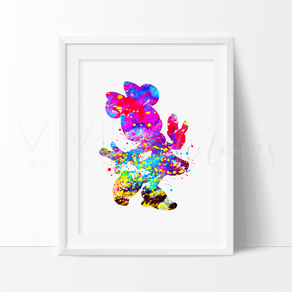 1200x1200 Minnie Mouse 4 Watercolor Art Print - Minnie Mouse Watercolor