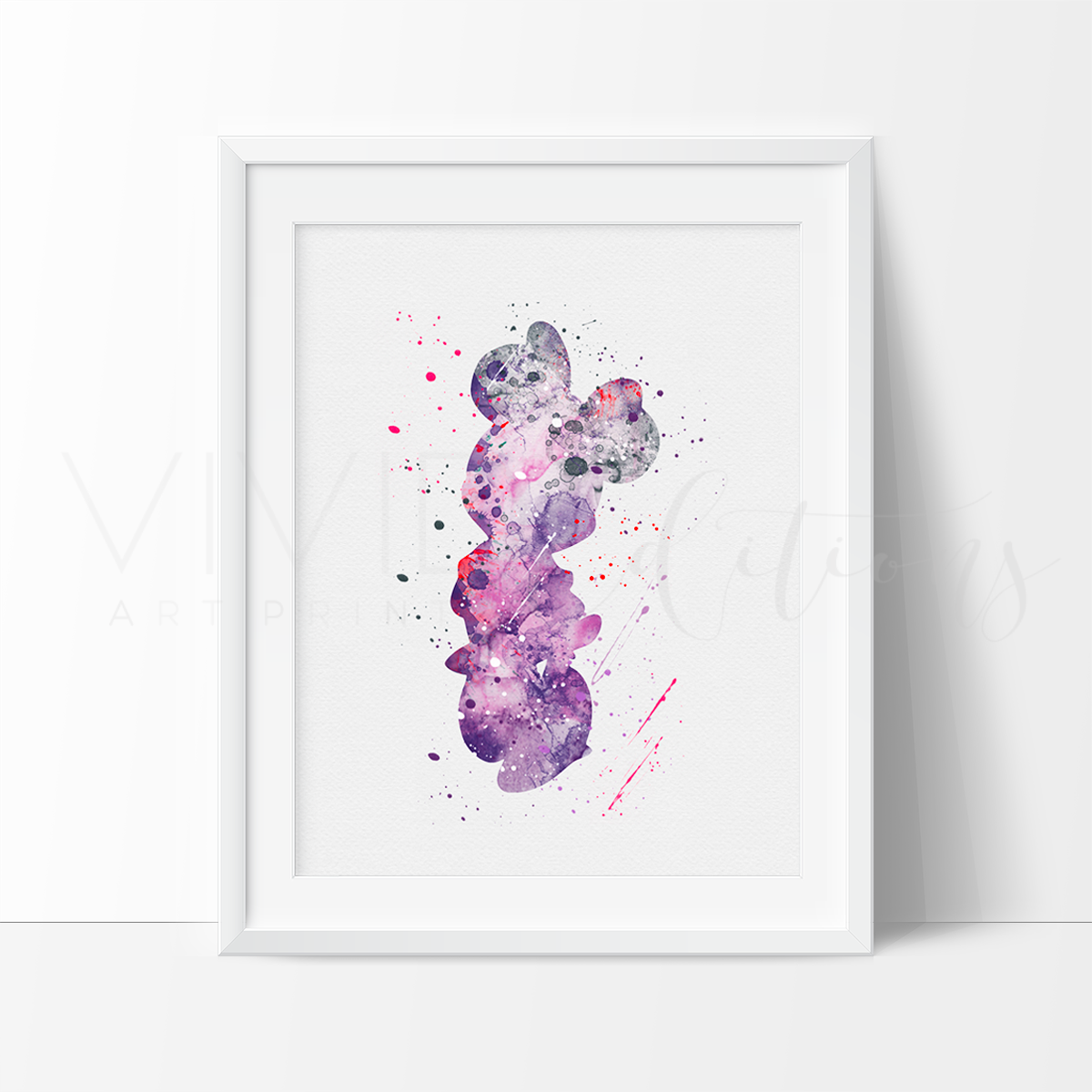 1200x1200 Minnie Mouse 5 Watercolor Art Print - Minnie Mouse Watercolor