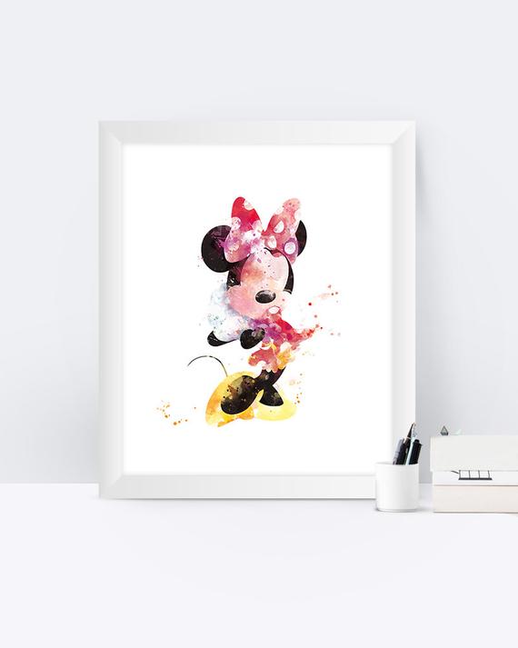 Minnie Mouse Watercolor at PaintingValley.com | Explore collection of ...