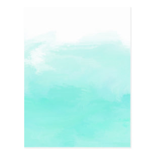 307x307 Mint Green Watercolor Postcards Zazzle Au - Mint Green Watercolor