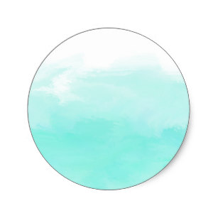307x307 Mint Green Watercolor Stickers Zazzle Ca - Mint Green Watercolor
