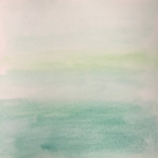 548x550 Ombre Mint Green Watercolor Hand Painted Effect Posters By - Mint Green Watercolor