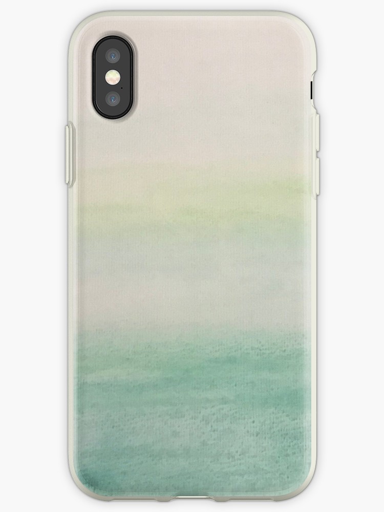 750x1000 Ombre Mint Green Watercolor Hand Painted Effect Iphone Cases - Mint Green Watercolor