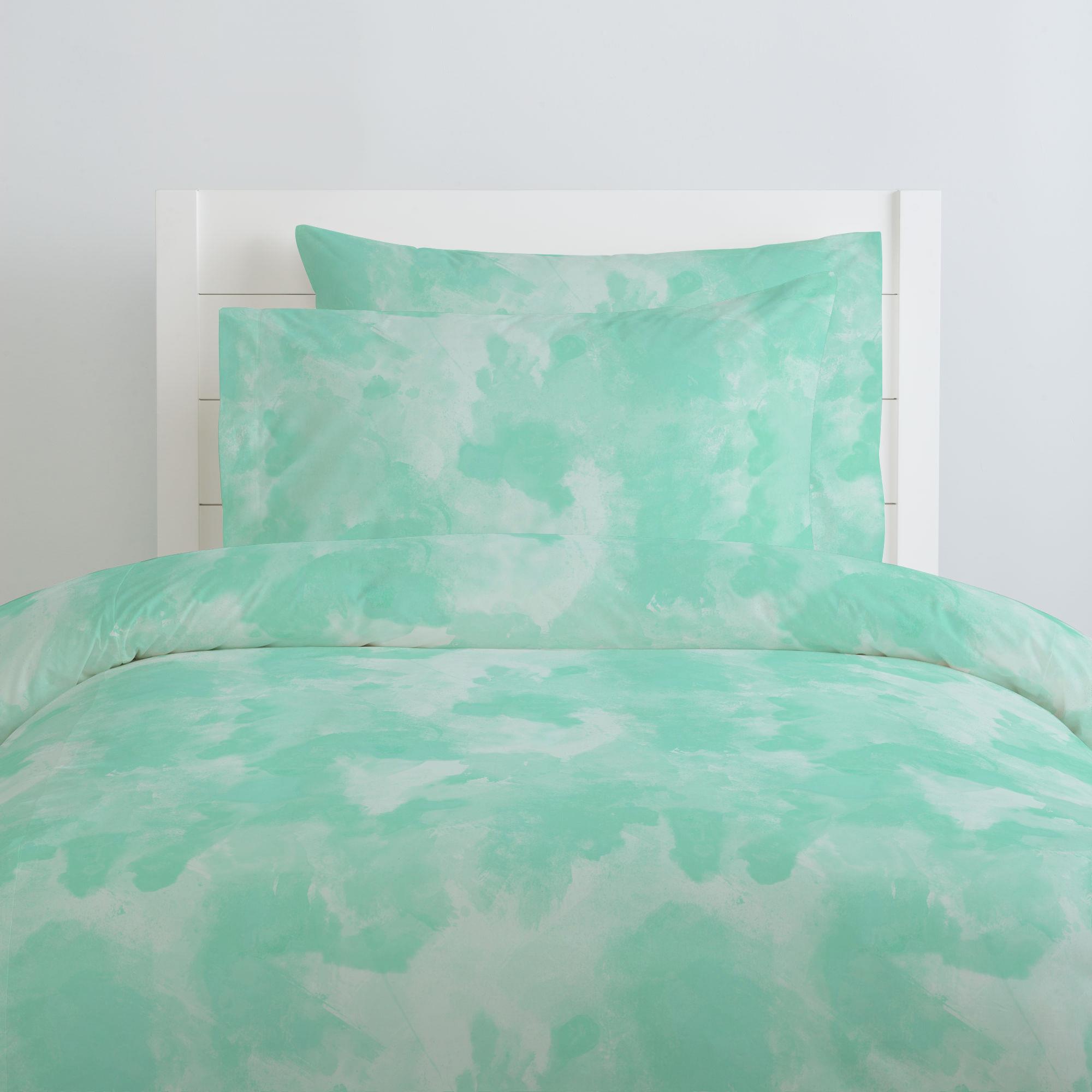 2000x2000 Mint Watercolor Duvet Cover Carousel Designs - Mint Watercolor