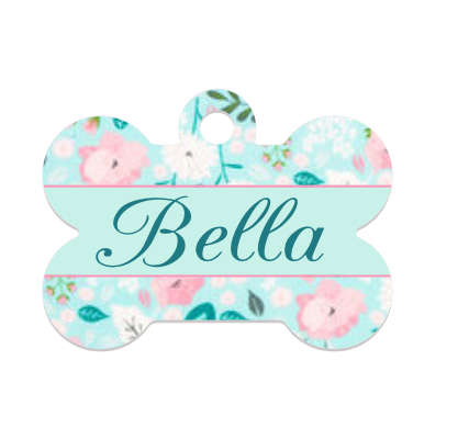 427x400 Mint Watercolor Pet Id Tag Furbelow Canine Designs - Mint Watercolor