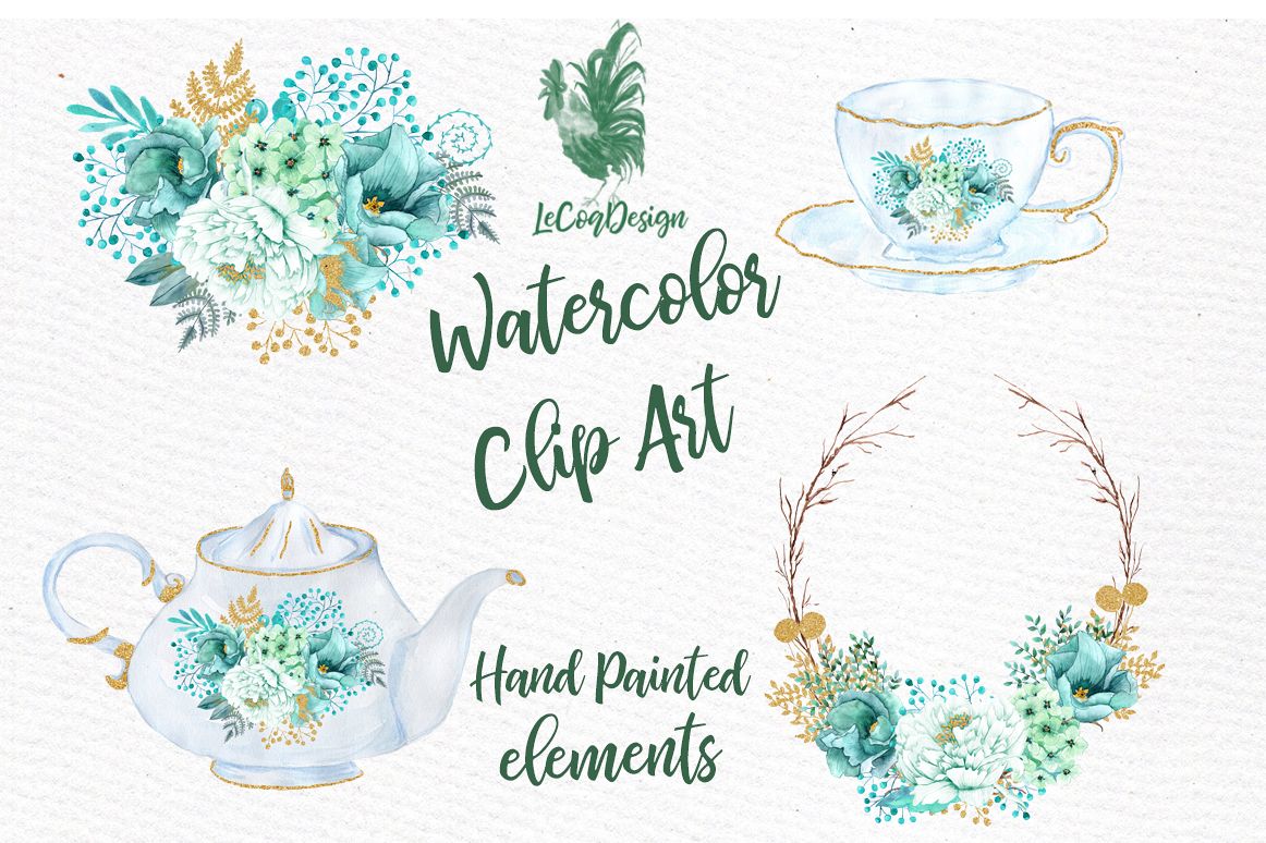 1162x774 Mint Watercolor Flowers - Mint Watercolor Flowers