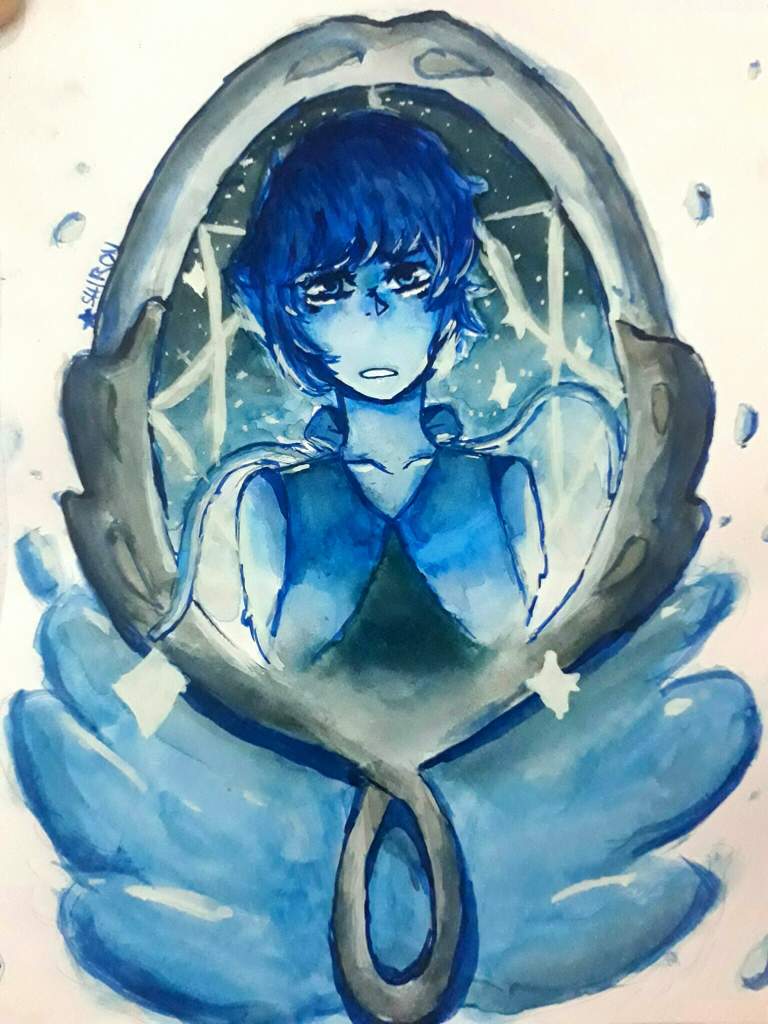768x1024 Lapis In The Mirror Watercolor Steven Universe Amino - Mirror Watercolor