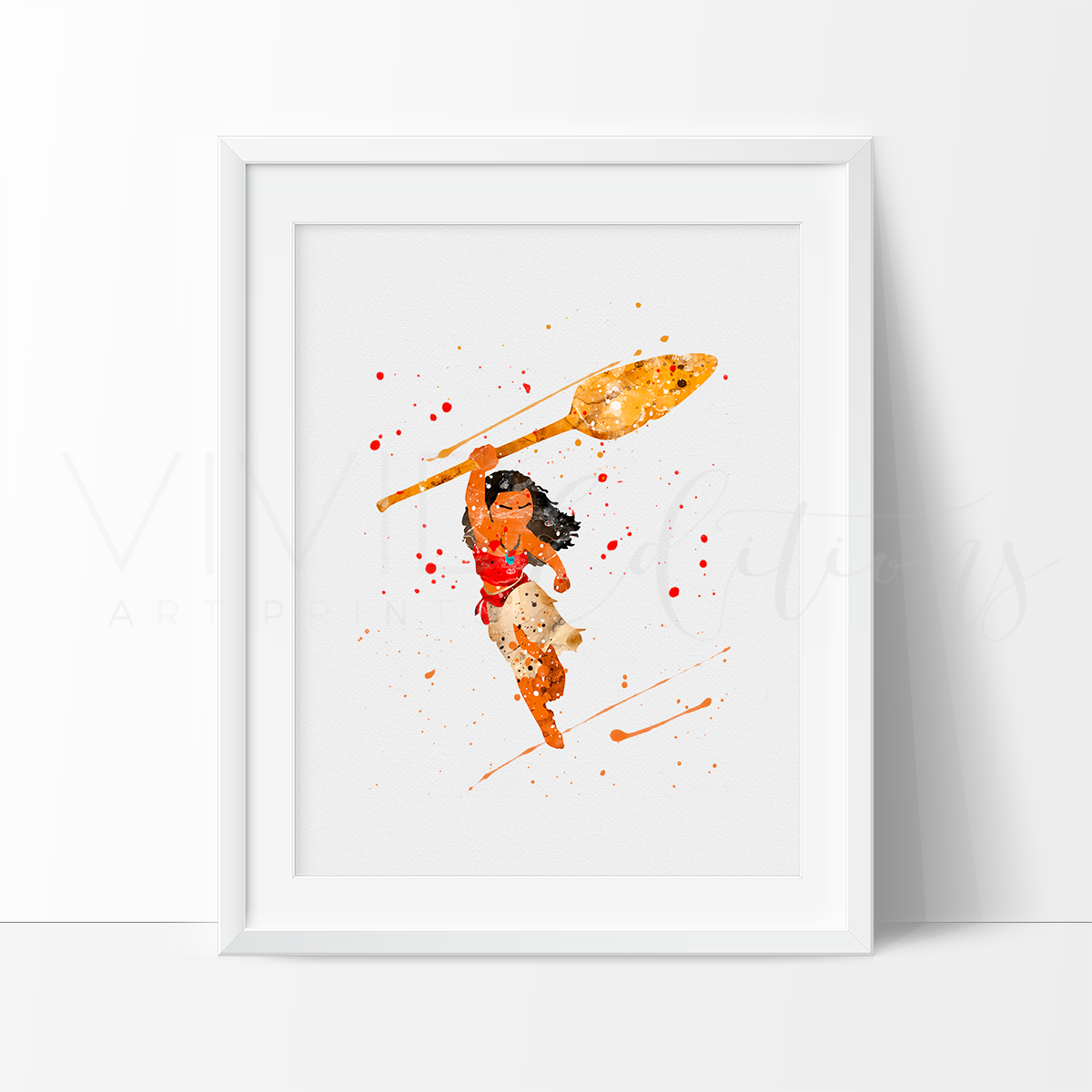1200x1200 Moana 2 Watercolor Art Print - Moana Watercolor