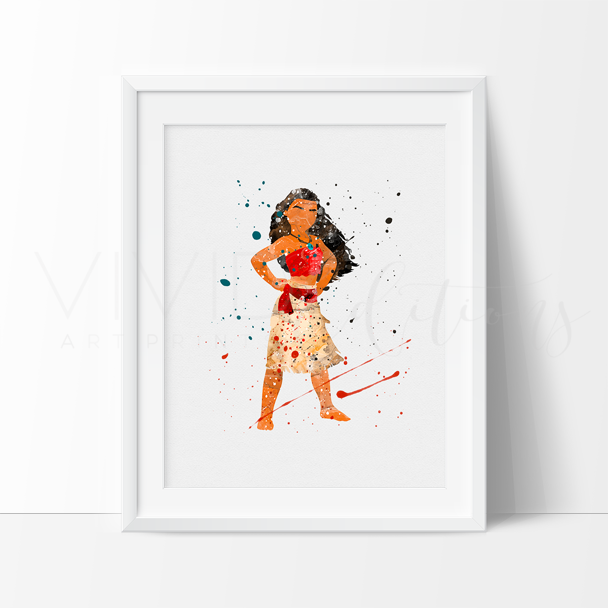 1200x1200 Moana Watercolor Art Print - Moana Watercolor