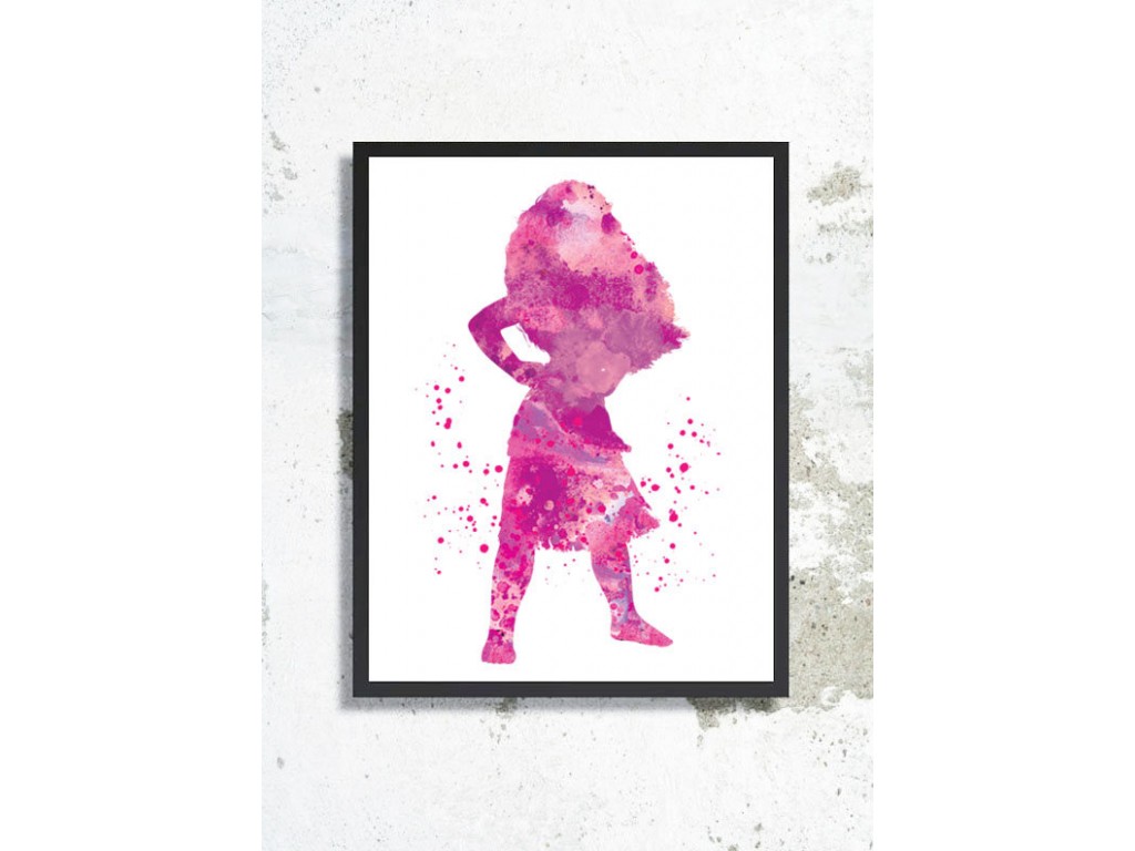 1024x768 Moana Watercolor Art Print Moana Poster Baby Girl Art Print - Moana Watercolor