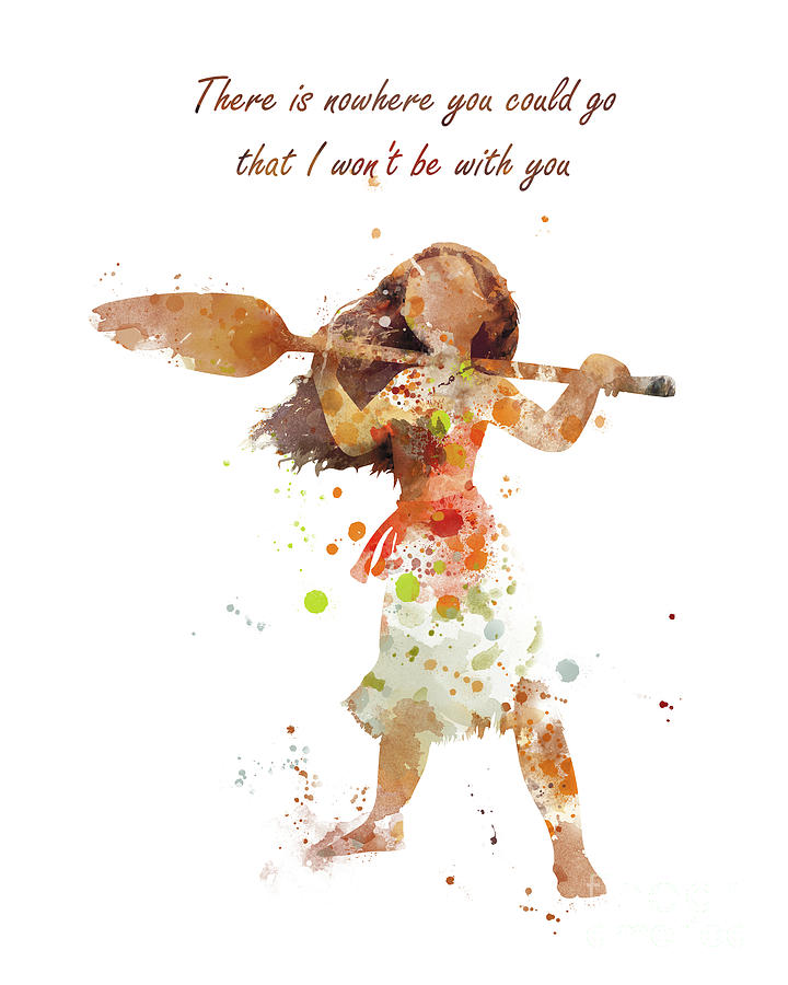 720x900 Moana Watercolor Mixed Media By Monn Print - Moana Watercolor