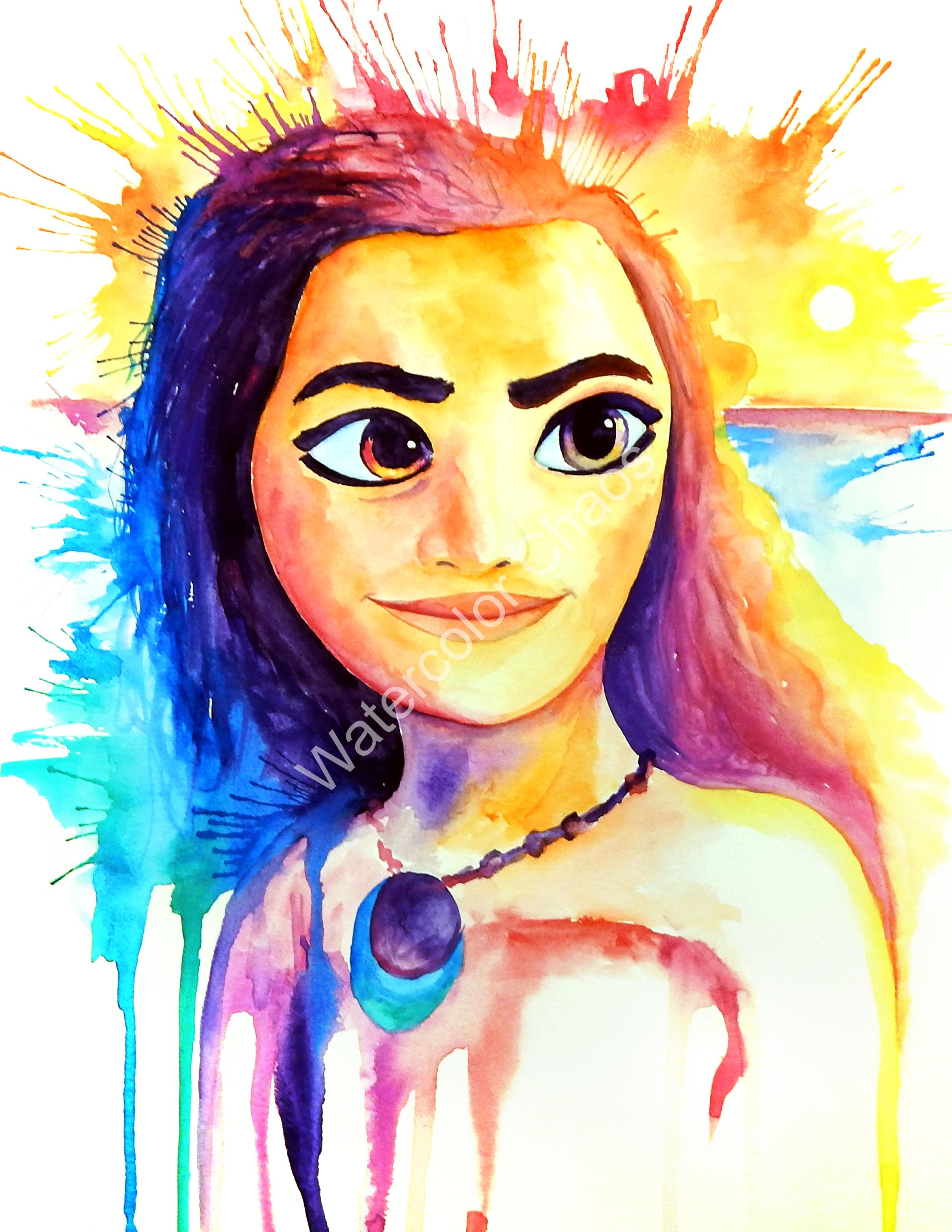 2550x3300 Moana Watercolor Chaos - Moana Watercolor