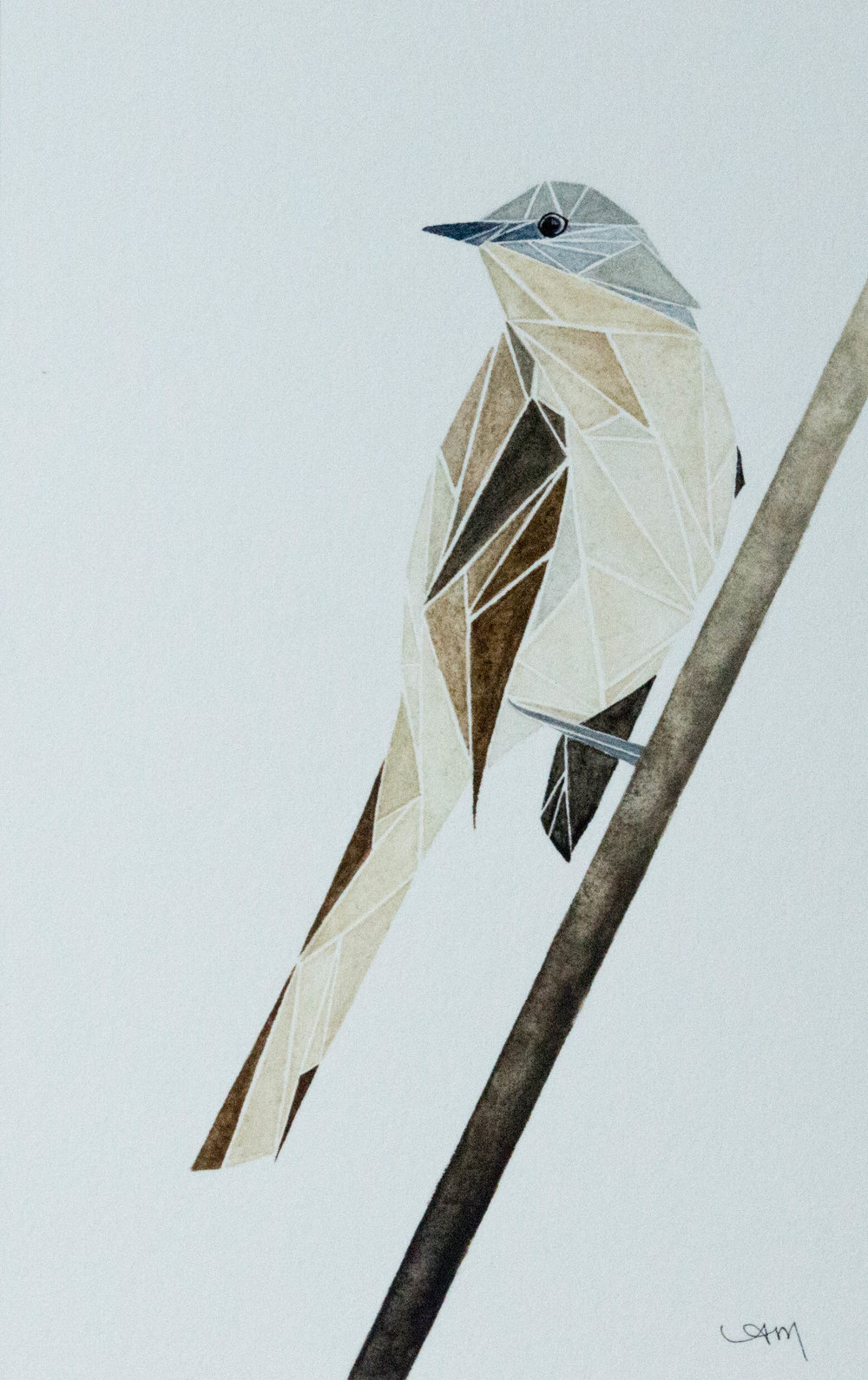 1000x1590 Archived Works Annie Moorhead - Mockingbird Watercolor