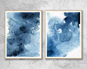 340x270 Abstract Watercolor Etsy - Modern Abstract Watercolor Paintings