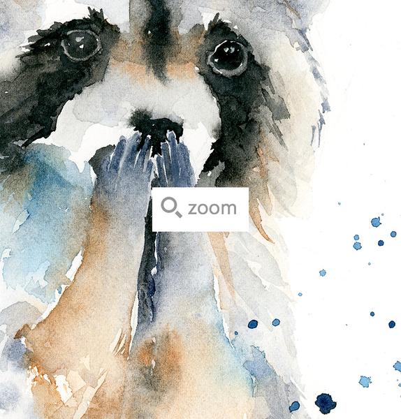 574x600 Omg Raccoon Modern Watercolor Art Print Easy Sunday Club - Modern Watercolor