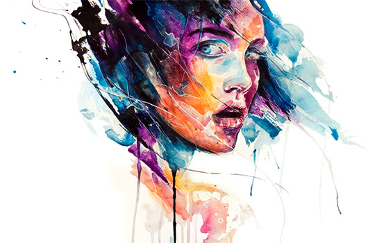 530x350 Runny Paints Modern Watercolor Portraits The Jotform Blog - Modern Watercolor
