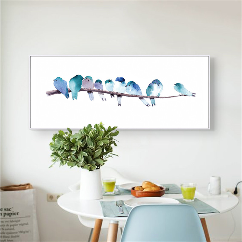 800x800 Buy Unframed Modern Watercolor Birds Canvas - Modern Watercolor