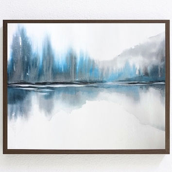 354x354 Abstract Landscape Watercolor Painting, From Nancyknightart.etsy. - Modern Watercolor Art