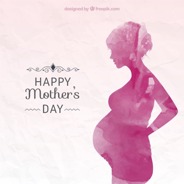 626x626 Watercolor Mothers Day Card Vector Free Download - Mom Watercolor