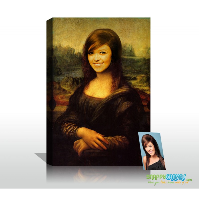 800x800 Your Picture Made Into A Davinci Mona Lisa Painting On Canvas - Mona Lisa Watercolor