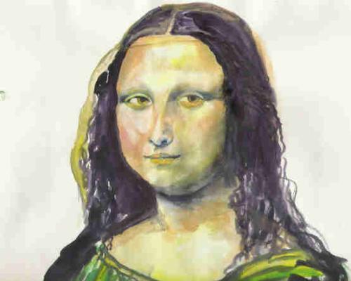 500x400 Mona Lisa In Watercolor - Mona Lisa Watercolor